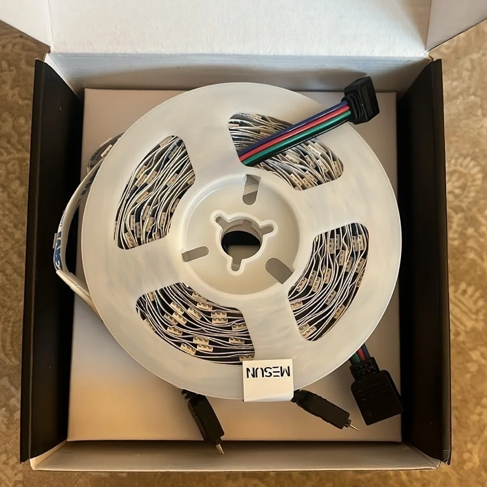 Brand New RGB LED Strip Lights Color Changing 32.8' 10m Remote 3M Adhesive Clips